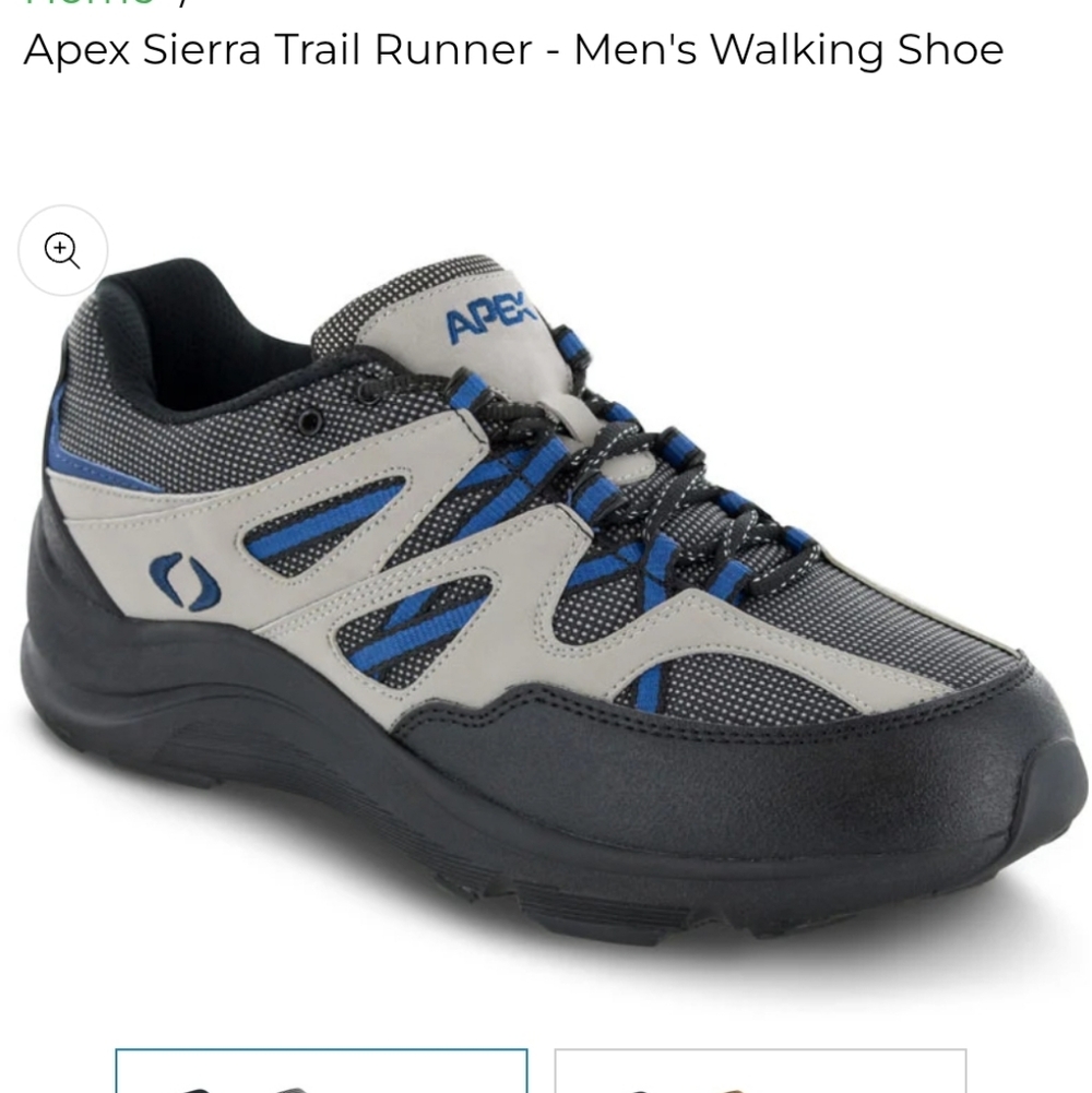 Apex Sierra Trail Runner - Men's Orthopedic Hiking Shoes 10.5
